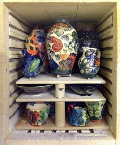 Ceramics in Kiln - Pru Green